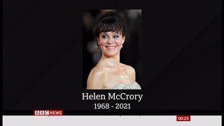 Helen McCrory passes away 1968  2021 UK  BBC News  17th April 2021 [upl. by Pirbhai]