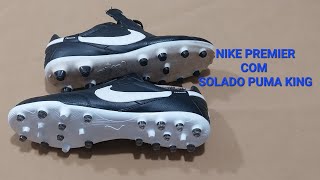 COLOCAMOS UM SOLADO PUMA NA CHUTEIRA NIKE PREMIER [upl. by Aniad]