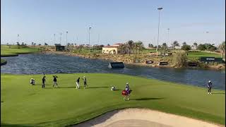 Harold Varner III incredible winning putt  KAEC Saudi Arabia International golf tournament 2022 [upl. by Anaujait]