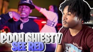 POOH SHIESTY  See Red Official Music Video REACTION [upl. by Stalder195]