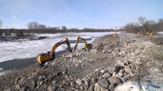 Timelapse Xcel Energys Minnesota Falls Dam Removal Project [upl. by Kinney440]