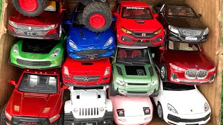 Box Full of Cars BMW X7 Honda Civic Mazda Mx5 Corvette Stingray Mercedes SLS Lightning McQueen [upl. by Donela]