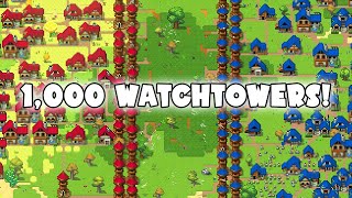 Worldbox But Kingdoms Get 1000 Watchtowers [upl. by Lramaj]