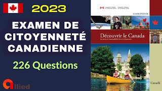 Examen de Citoyenneté Canadienne 2023 226 questions [upl. by Paff]