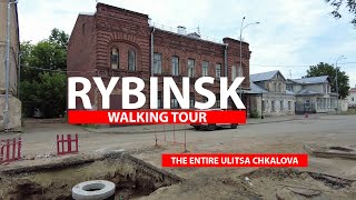 Rybinsks Red Square and Chkalova Street Walking Tour  Exploring the small city of Russia  60fps [upl. by Yrtsed]