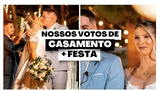 VOTOS DE CASAMENTO PRA CHORAR Vídeo completo dos votos  festa [upl. by Anigger]