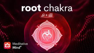 ROOT CHAKRA Healing Vibrational Sound Bath w Ocean Sounds  Let Go Worries Anxiety Fear [upl. by Ylrae]