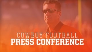 Oklahoma State Football Press Conference  Sept 23 2012 [upl. by Anawd]