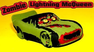 Halloween Zombie Lightning McQueen Custom Painted with Vampire Cruz Ramirez [upl. by Aneertak]