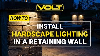 How to Install a Hardscape Light in a Retaining Wall  Landscape Lighting Installation Tips [upl. by Recor340]