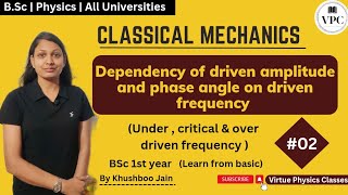 Dependency of amplitude amp phase angle on driven frequency  Lect02  mechanics  bsc 1st year [upl. by Lauritz]