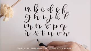 handlettering for beginners  how to write with Tombow brush pen [upl. by Albers937]