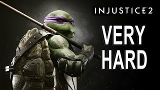 Injustice 2  Donatello Battle Simulator VERY HARD NO MATCHES LOST [upl. by Aserehs]