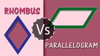 What is the Difference Between Rhombus amp Parallelogram  Quadrilateral Polygons  Geometry Shapes [upl. by Erdnassac]