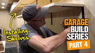 Building plywood shelves in my garage  Garage Build Series Part 4 [upl. by Seiuqram215]