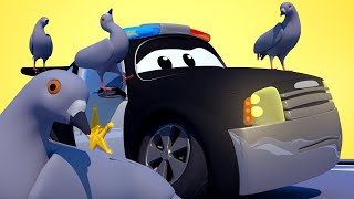 Der Streifenwagen in Autopolis  Tauben auf der Startbahn  Autopolis 🚒 Cartoons für Kinder 🚓 [upl. by Anayrb]