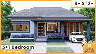 9 by 12 meters 29 by 39 ft 4 Bedrooms Modern House Design 126 square mtr 1356 square ft [upl. by Carter604]