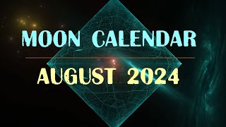 Moon Calendar and a Calendar of Haircuts for AUGUST 2024 [upl. by Tatman]