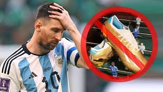 Messi HATES his new Adidas football boots for the 2022 World Cup [upl. by Alejandrina]