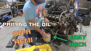 How to Prime a Hemi Engine with Oil  DIYHEMI Tech Tip [upl. by Tnahsarp756]