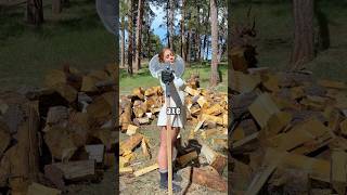 DIY FTW woodchopping battleaxe axe outdoors challenge logsplitter girlpower woodsplitting [upl. by Anahs]