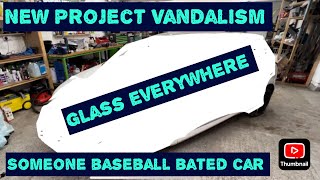 New Project Vandalism Someone Took A Baseball Bat To The Car [upl. by Zadoc144]