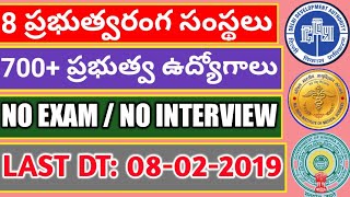 Govt jobs in February 2019  Latest jobs information  job updates in Telugu  recruitment 2019  P1 [upl. by Staten]