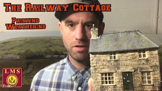 Amazing Realistic Stone Painting made easy  Railway Cottage Part 1  Peak District Model Railway [upl. by Kimberly]