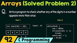 Arrays in C Solved Problem 2 [upl. by Assirim196]