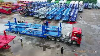 Shanghai TrailerEuropeanStyle Car Transport Trailer Capable Of Transporting 8Seater Cars [upl. by Uhp]