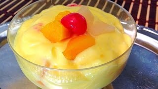 Fruit Cocktail Recipe A Quick Creamy Dessert With 3 Ingredients By HUMA IN THE KITCHEN [upl. by Leahpar]