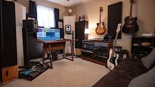 MINIMALIST HOME STUDIO Setup 2023  Josh Bonanno studio tour [upl. by Aronael]