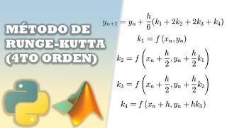 MÉTODO DE RUNGE KUTTA PARA ECUACIONES DIFERENCIALES DE PRIMER ORDEN  MATLAB  Python [upl. by Rockie947]