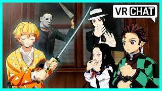 Demon Slayers go to a Haunted House VRChat Halloween Special [upl. by Audres]