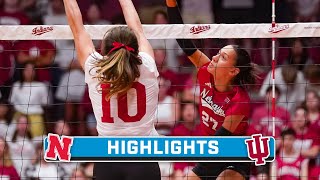 Nebraska at Indiana  Highlights  Big Ten Volleyball  Sept 30 2023 [upl. by Kraul]