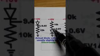 4th How Diode Voltages Affect Circuit Fragments diy electronics101 electronic [upl. by Ahsikyt]