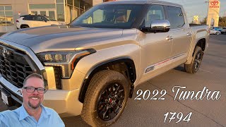 2022 Toyota Tundra 1794 TRD OFFROAD 4X4 with Saddle Tan Leather Interior [upl. by Araccot]