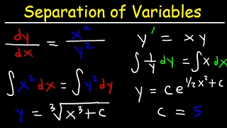 Separable First Order Differential Equations  Basic Introduction [upl. by Carrnan278]