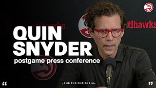 Hawks vs Celtics Postgame Press Conference Quin Snyder [upl. by Nylemaj]