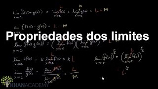 Propriedades dos limites  Limites e continuidade  Matemática  Khan Academy [upl. by Murvyn570]