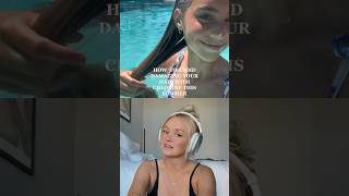 HOW TO AVOID DAMAGING YOUR HAIR AFTER SWIMMING IN A POOL Creator glowbymadz viral hair beauty [upl. by Bradney]