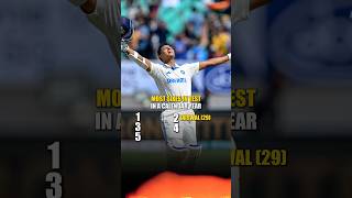 Most sixes in test in a calendar year yashasvijaiswal sehwag benstokes ytshorts [upl. by Iruam]