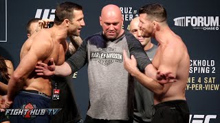 Luke Rockhold vs Michael Bisping 2 COMPLETE Weigh In amp Face Off Video UFC 199 [upl. by Rao721]