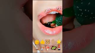 ASMR Satisfying Eating Syringe Of Green Slime 💉 asmr oddlysatisfying Slime [upl. by Douty]