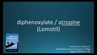 How to pronounce diphenoxylateatropine Lomotil Memorizing Pharmacology Flashcard [upl. by Fatma]