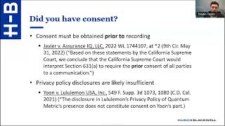 Data Privacy Litigation Update Wiretapping [upl. by Balfore619]