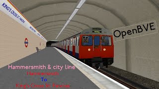 Openbve Hammersmith amp City Line Hammersmith to Kings Cross St Pancras [upl. by Adnamra]