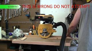 How NOT to rip And HOW TO RIP on a Radial Arm Saw [upl. by Ahsenek]