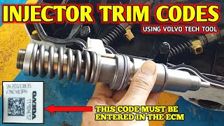 PENTING  INJECTOR TRIM CODES On Volvo Truck  Volvo Tech Tool Tutorial [upl. by Ardenia843]