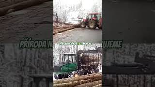 Svoz kulatiny  manipulační prostor  traktor Zetor a vyvažečka lesní Příroda Není Koš♻️Děkujeme [upl. by Clardy]